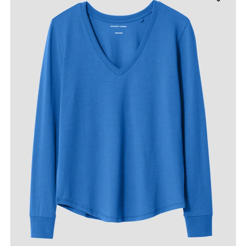 Universal Standard Size XS V Rex Long Sleeve Cobalt Blue